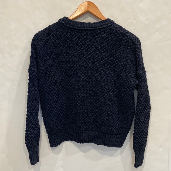 Madewell Navy French Quarter Pullover Sweater Size XS - Picture 5 of 13
